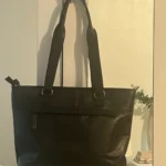 Thumbnail for Wild West Los Angeles black leather tote bag – Large size / Work & Everyday