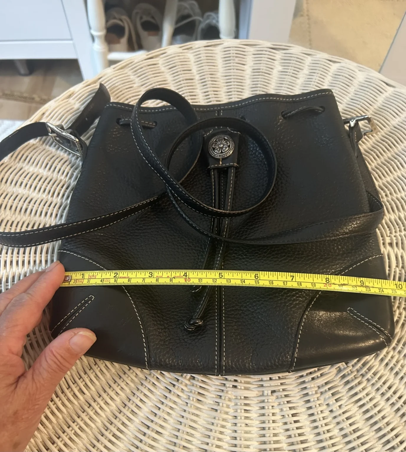 Image for Brighton bucket bag in genuine black leather – Excellent condition