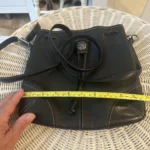 Thumbnail for Brighton bucket bag in genuine black leather – Excellent condition