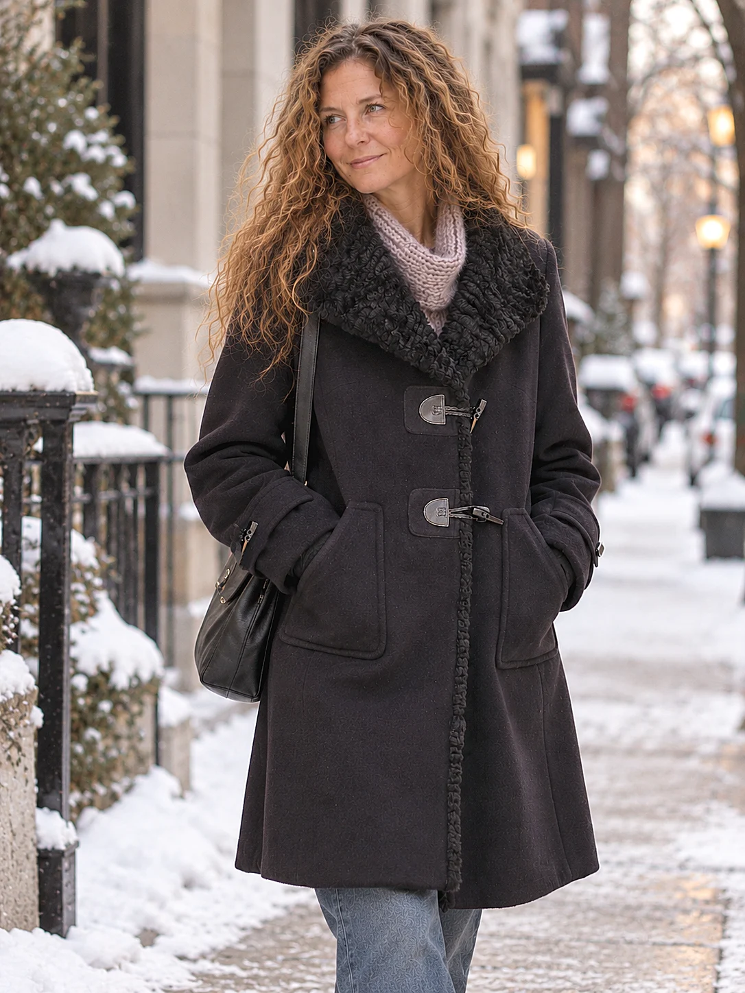Coat: 50% angora, 50% virgin wool, with rabbit fur trim. Luxury vintage piece, made in Germany Vintage seconde main