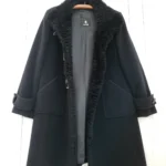 Thumbnail for Coat: 50% angora, 50% virgin wool, with rabbit fur trim. Luxury vintage piece, made in Germany