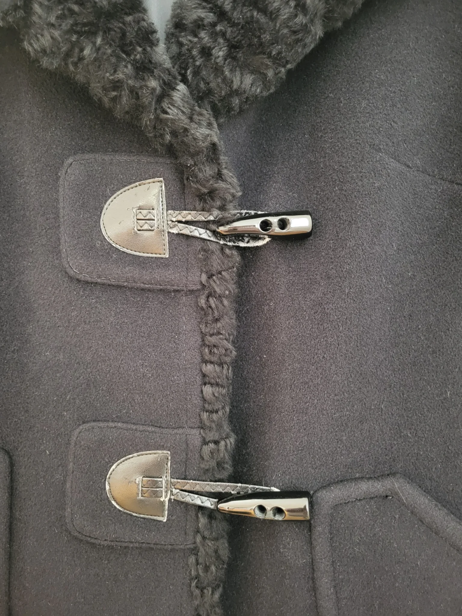 Image for Coat: 50% angora, 50% virgin wool, with rabbit fur trim. Luxury vintage piece, made in Germany