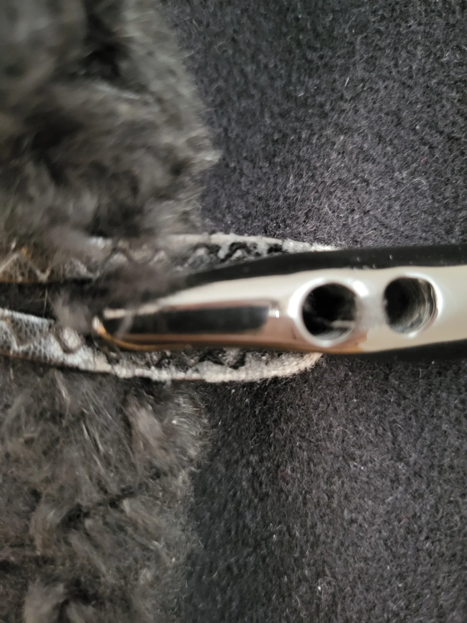 Image for Coat: 50% angora, 50% virgin wool, with rabbit fur trim. Luxury vintage piece, made in Germany