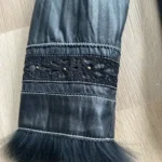 Thumbnail for Danier Genuine Leather Raccoon Fur Trim Embellished Jacket Black 2XL