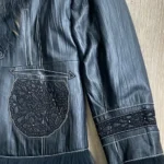 Thumbnail for Danier Genuine Leather Raccoon Fur Trim Embellished Jacket Black 2XL