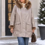 Featured thumbnail for Vintage Linda Lundström La Parka 3-in-1 Coat Heather Grey Taupe Small