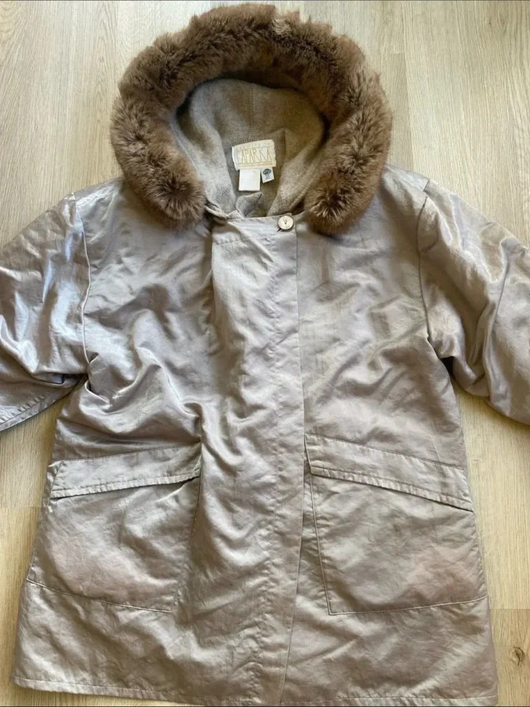 Image for Vintage Linda Lundström La Parka 3-in-1 Coat Heather Grey Taupe Small