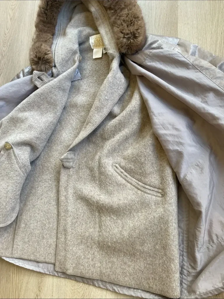 Image for Vintage Linda Lundström La Parka 3-in-1 Coat Heather Grey Taupe Small