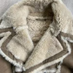 Thumbnail for Vintage Friitala Finland Double Breasted Suede Shearling Rancher Car Coa