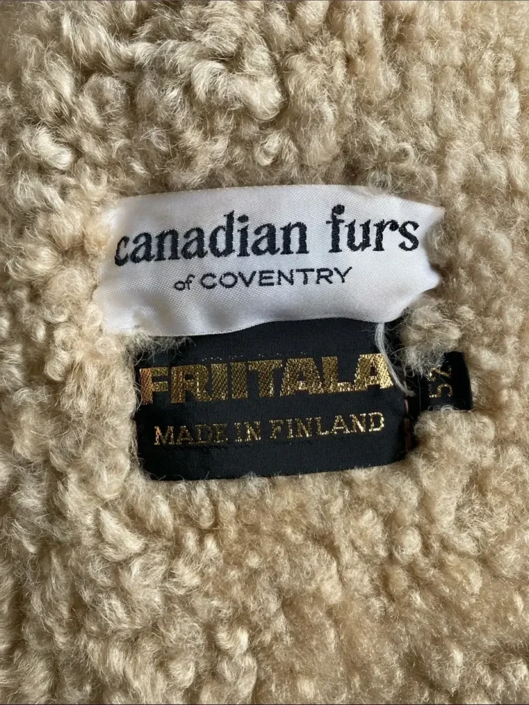 Image for Vintage Friitala Finland Double Breasted Suede Shearling Rancher Car Coa