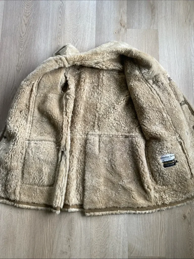 Image for Vintage Friitala Finland Double Breasted Suede Shearling Rancher Car Coa