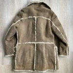Thumbnail for Vintage Friitala Finland Double Breasted Suede Shearling Rancher Car Coa