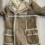Thumbnail for Vintage Friitala Finland Double Breasted Suede Shearling Rancher Car Coa