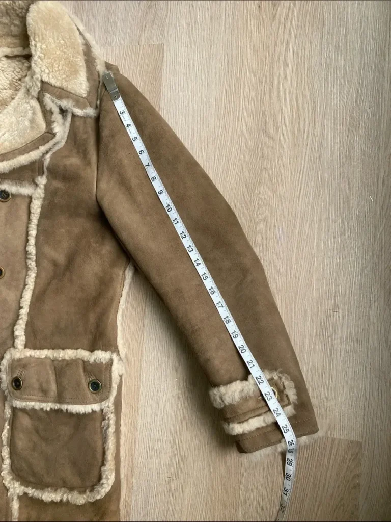 Image for Vintage Friitala Finland Double Breasted Suede Shearling Rancher Car Coa