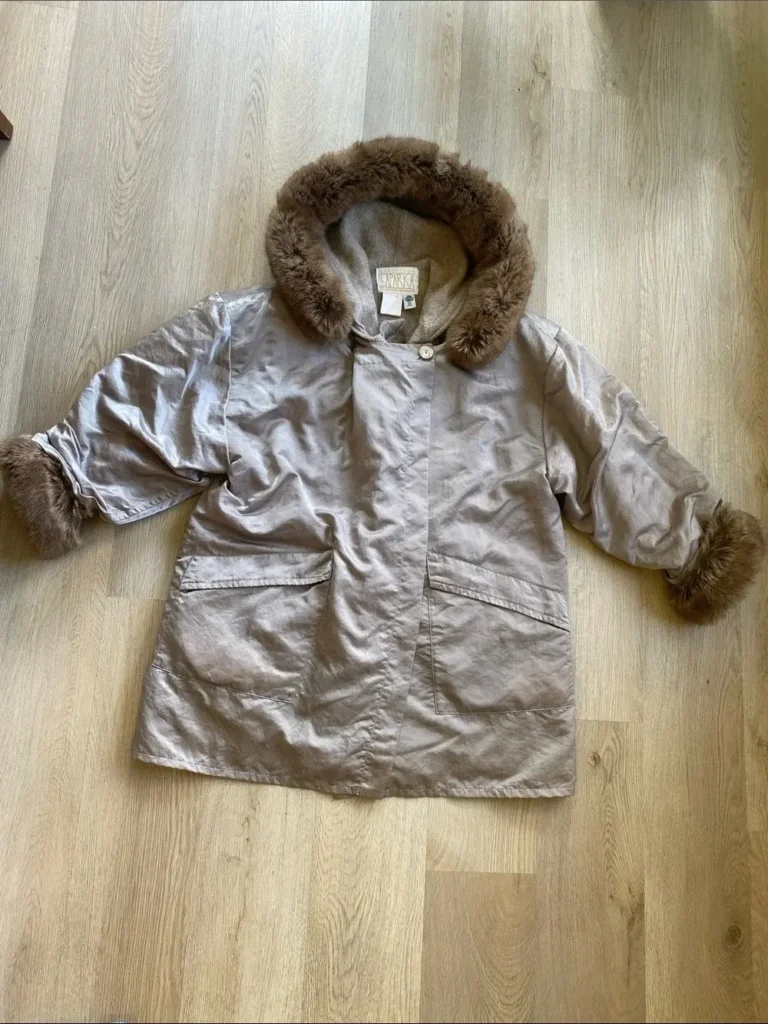 Image for Vintage Linda Lundström La Parka 3-in-1 Coat Heather Grey Taupe Small