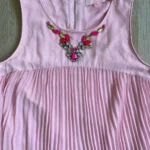 Thumbnail for Ted Baker London Arleen Pink Embellished Pleated Shift Dress Size 4