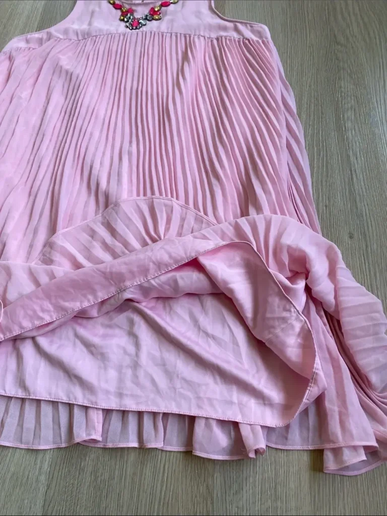 Image for Ted Baker London Arleen Pink Embellished Pleated Shift Dress Size 4