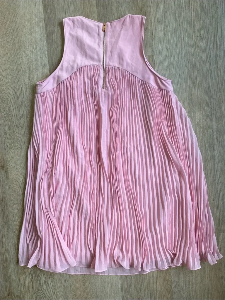 Image for Ted Baker London Arleen Pink Embellished Pleated Shift Dress Size 4