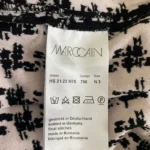 Thumbnail for Marc Cain Black White Knit Turtleneck Dress Flounce Hem