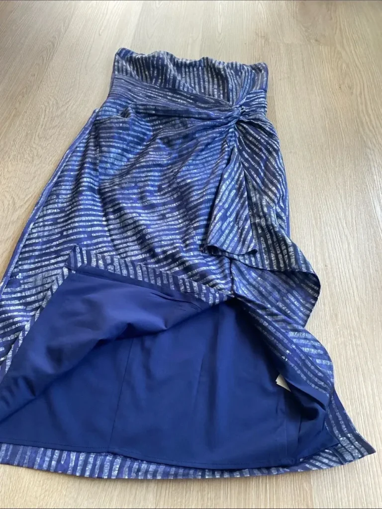 Image for Banana Republic x Piece & Co Strapless Silk Blend Twist Front Cocktail Dress