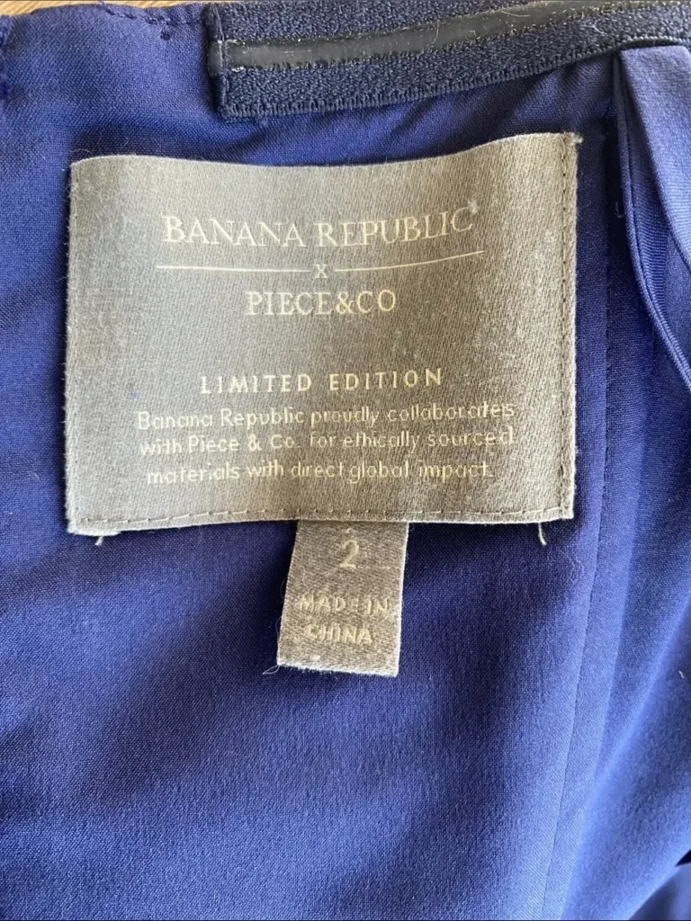 Image for Banana Republic x Piece & Co Strapless Silk Blend Twist Front Cocktail Dress