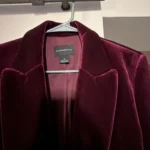 Thumbnail for Velvet blazer – burgundy