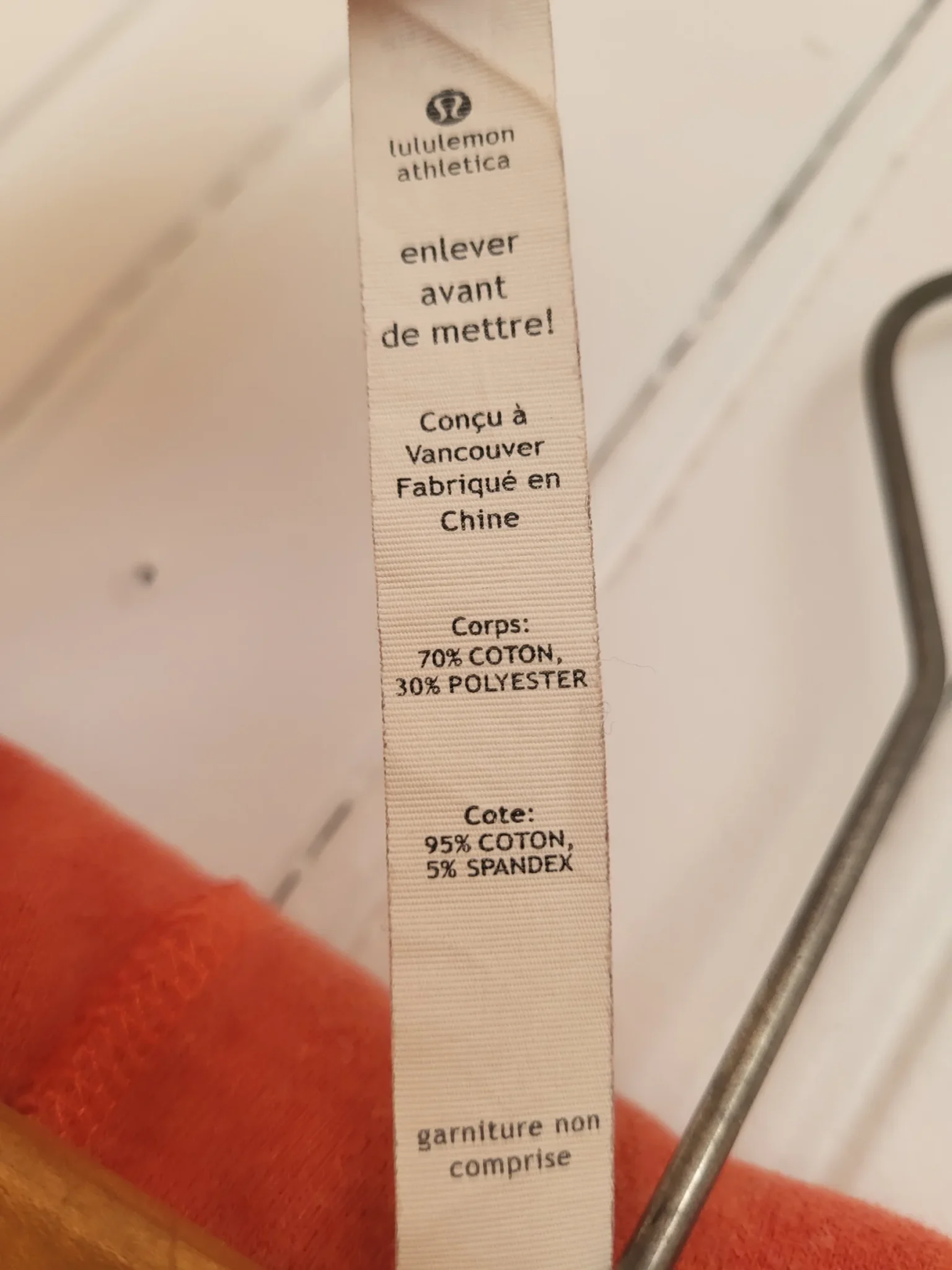 Image for Lululemon Vintage Scuba Hoodie Orange –  Logo