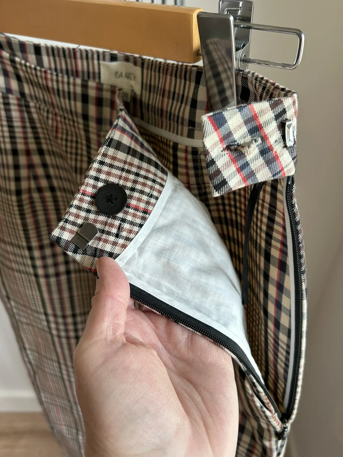 Image for ISA ARFEN tailored plaid pants