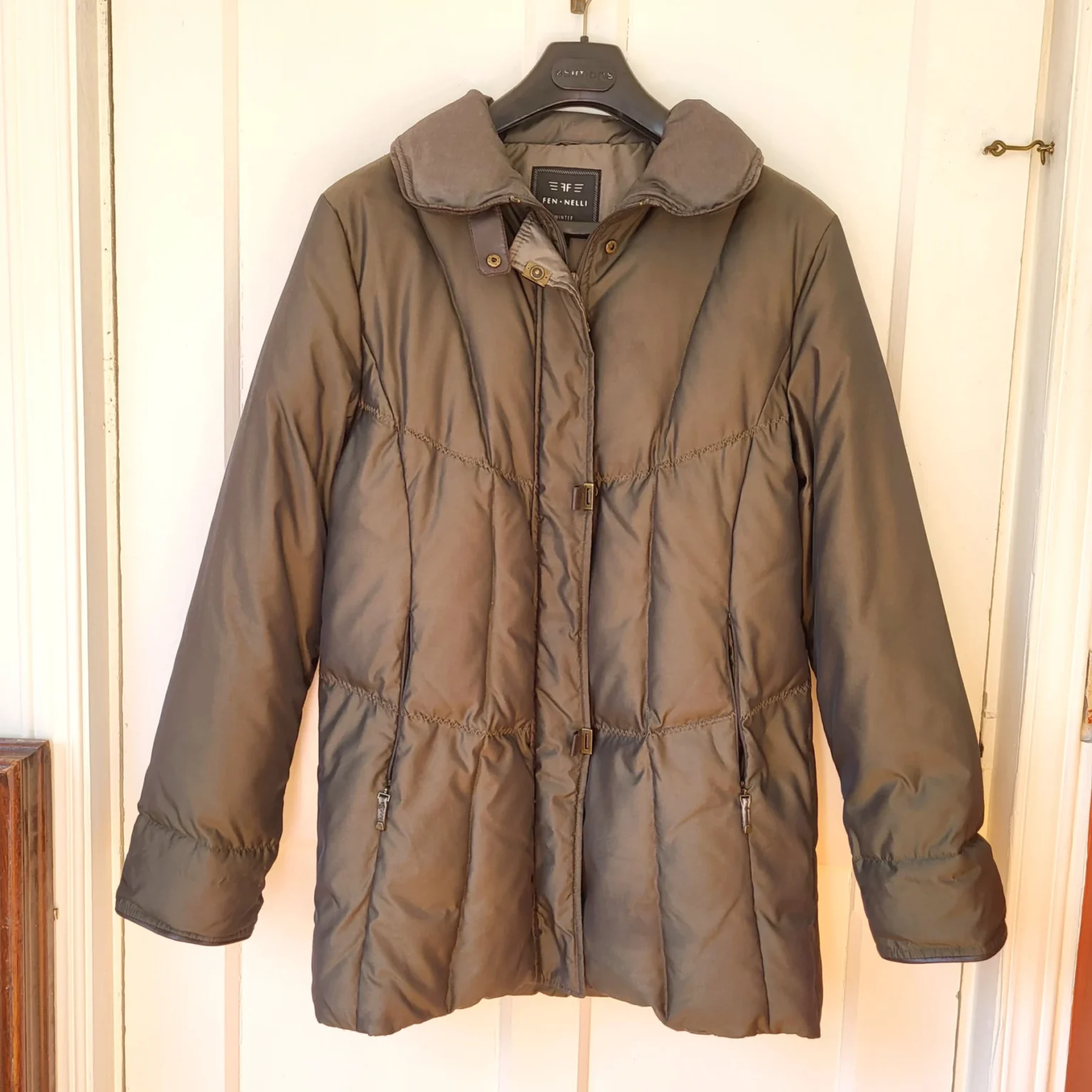 Image for Down and feather winter coat Olive Green