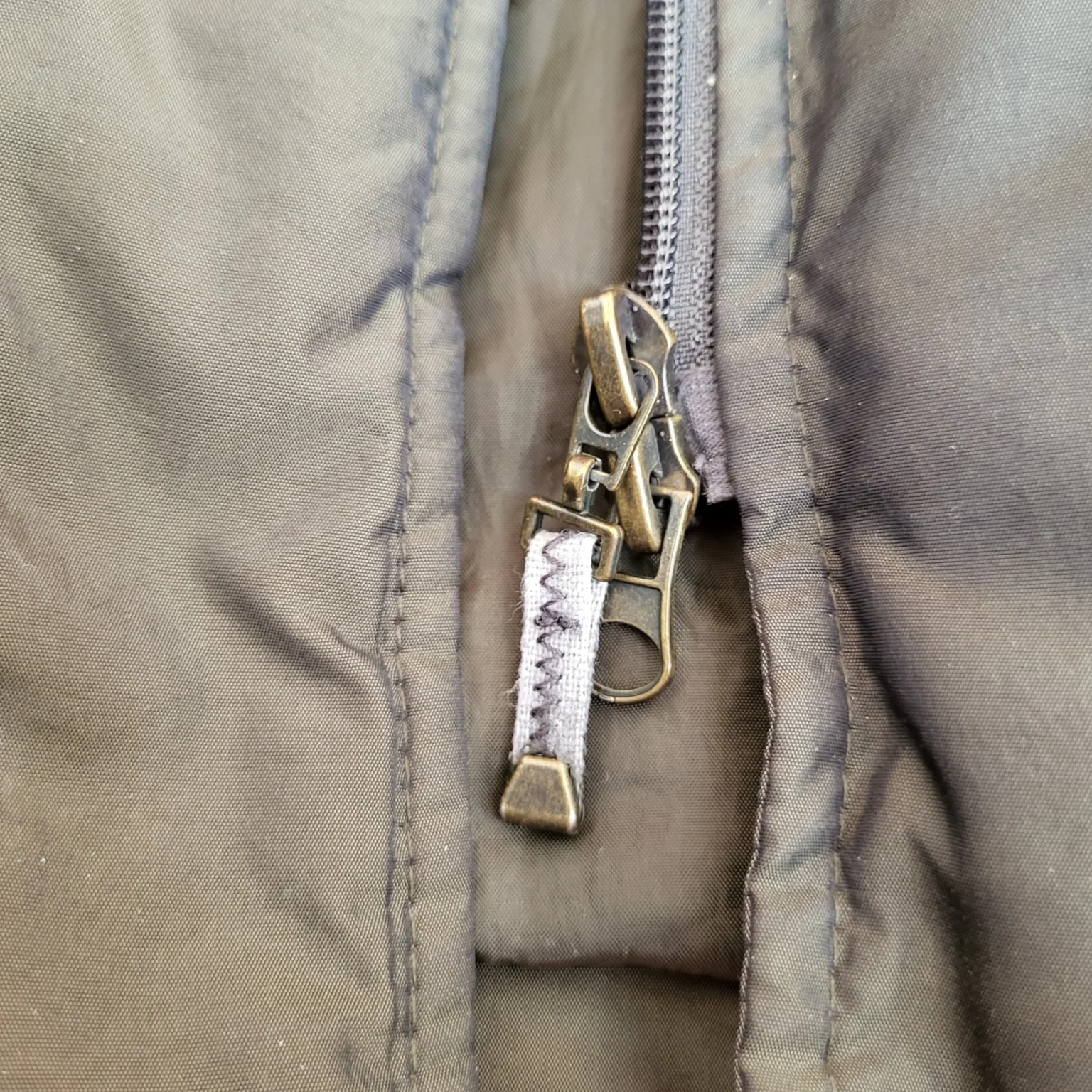 Image for Down and feather winter coat Olive Green