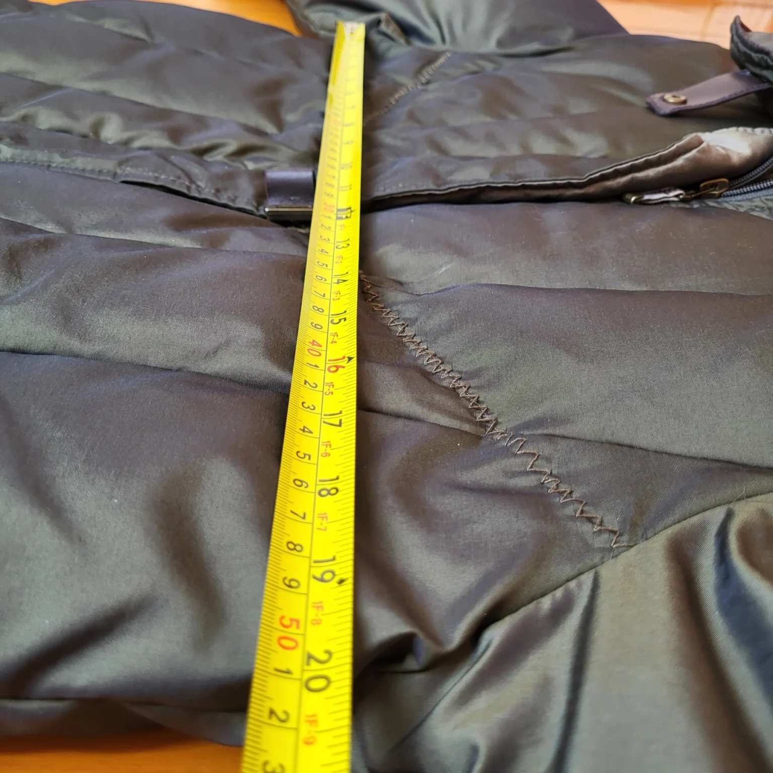 Image for Down and feather winter coat Olive Green