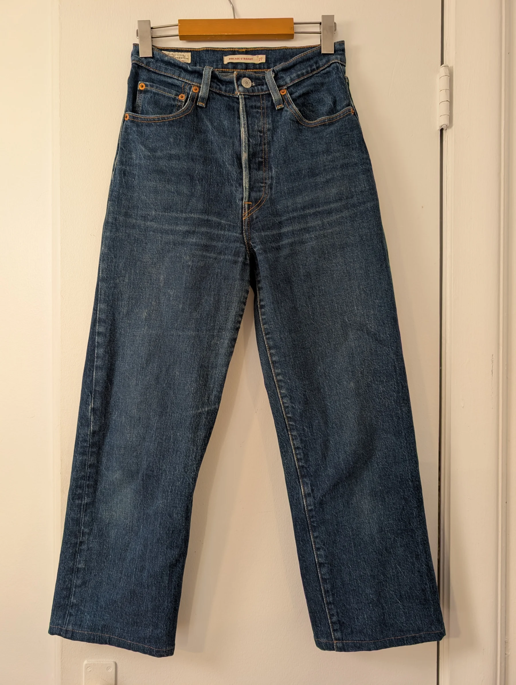 Levi's Ribcage Straight jeans, blue, size 27 Levis seconde main