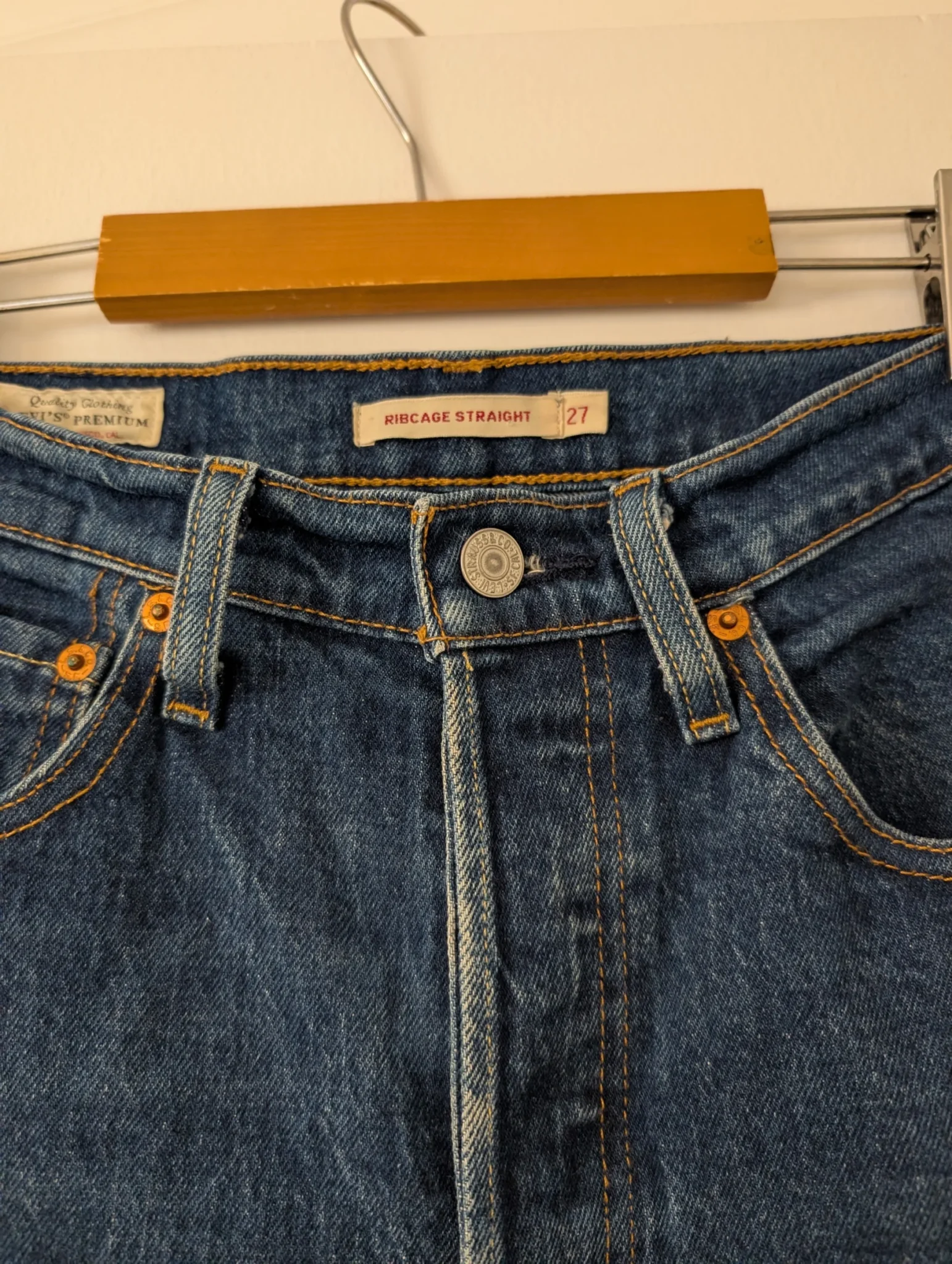 Image for Jeans Levi's ribcage straight bleu taille 27