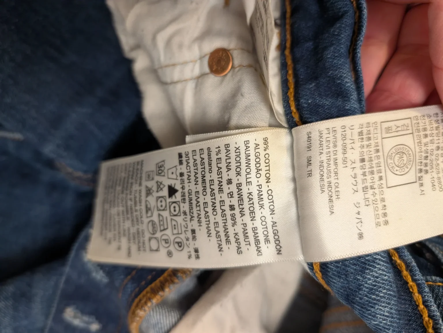 Image for Jeans Levi's ribcage straight bleu taille 27