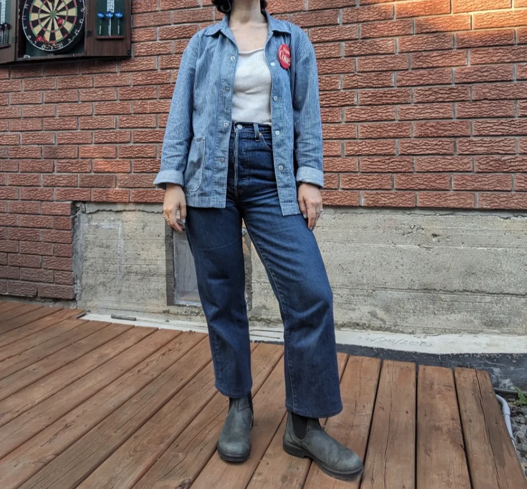 Image for Jeans Levi's ribcage straight bleu taille 27