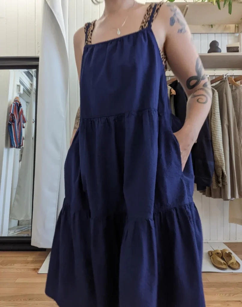 Image for Robe bleue sans manche Uniqlo fille