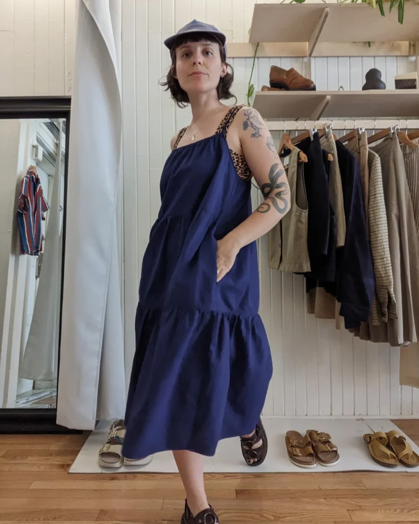 Image for Robe bleue sans manche Uniqlo fille