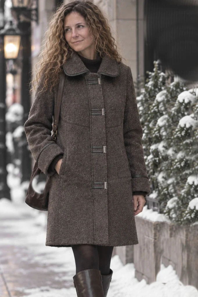 Featured image for Vintage Winter Coat, 50% wool, charcoal grey, Niccolini