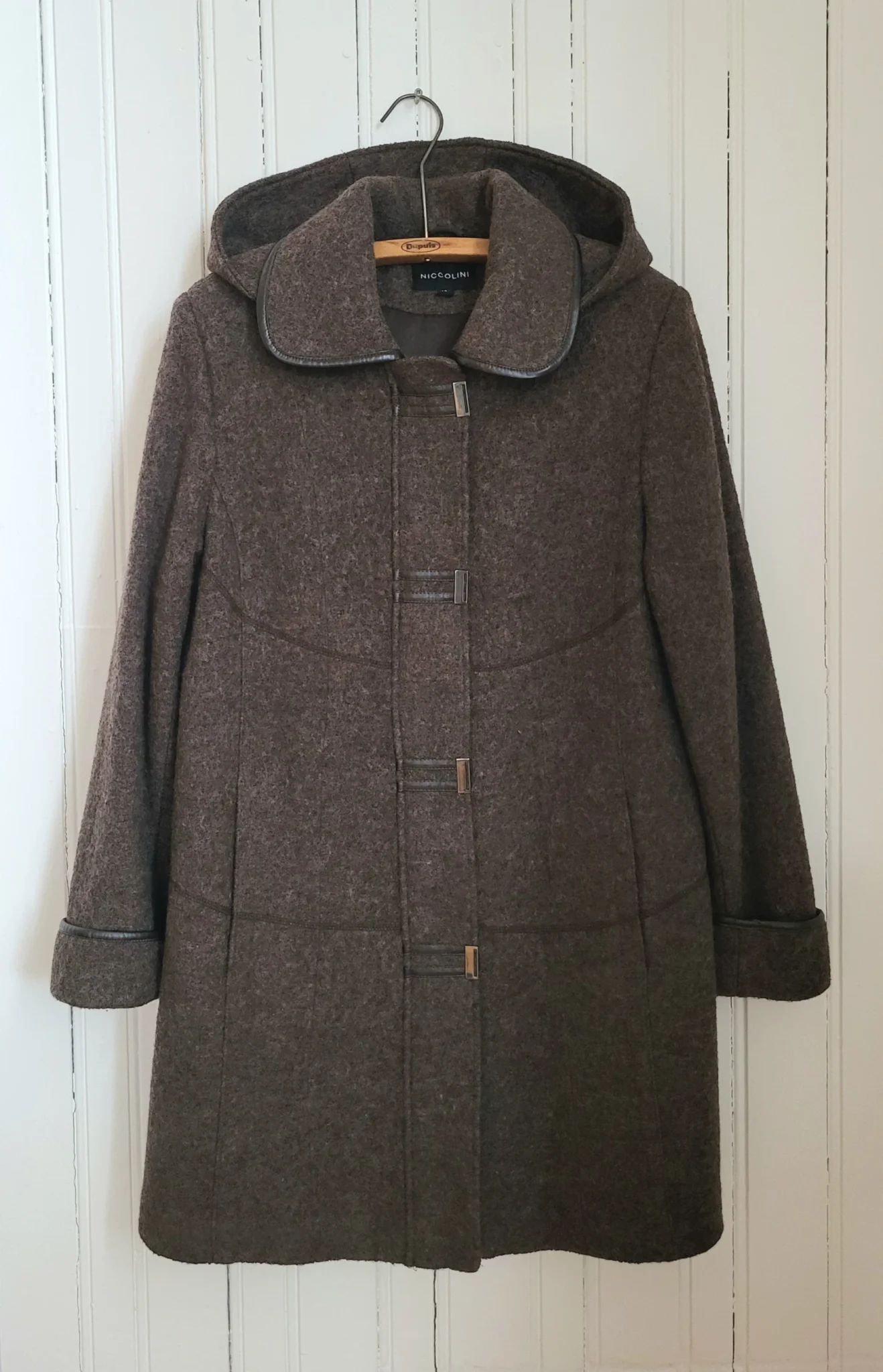 Image for Vintage Winter Coat, 50% wool, charcoal grey, Niccolini