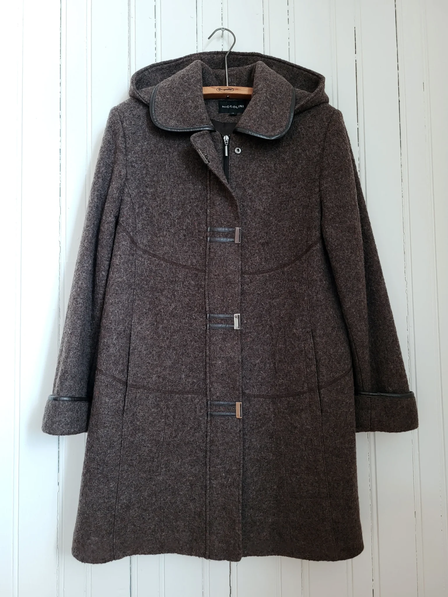 Image for Vintage Winter Coat, 50% wool, charcoal grey, Niccolini