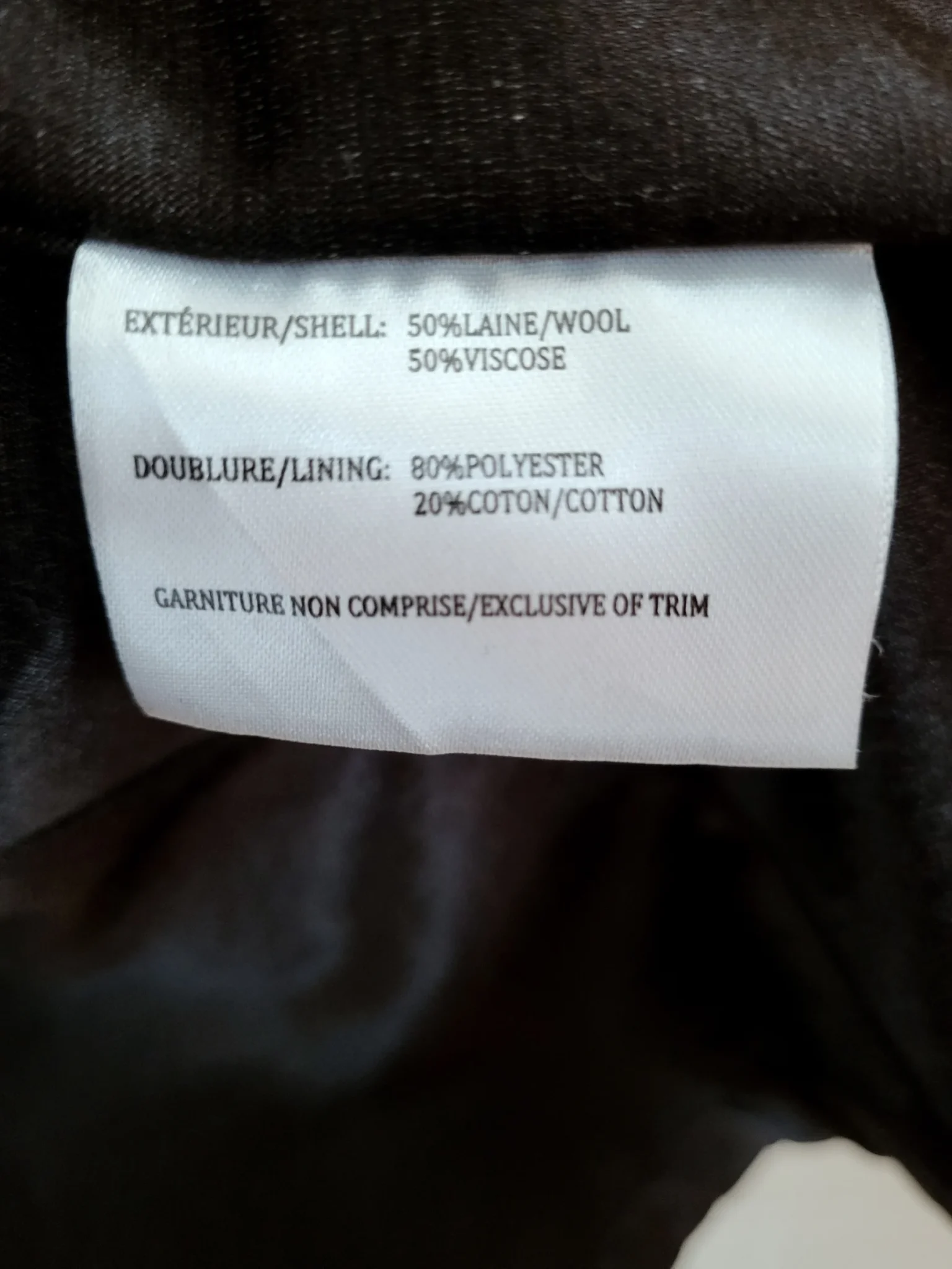 Image for Vintage Winter Coat, 50% wool, charcoal grey, Niccolini