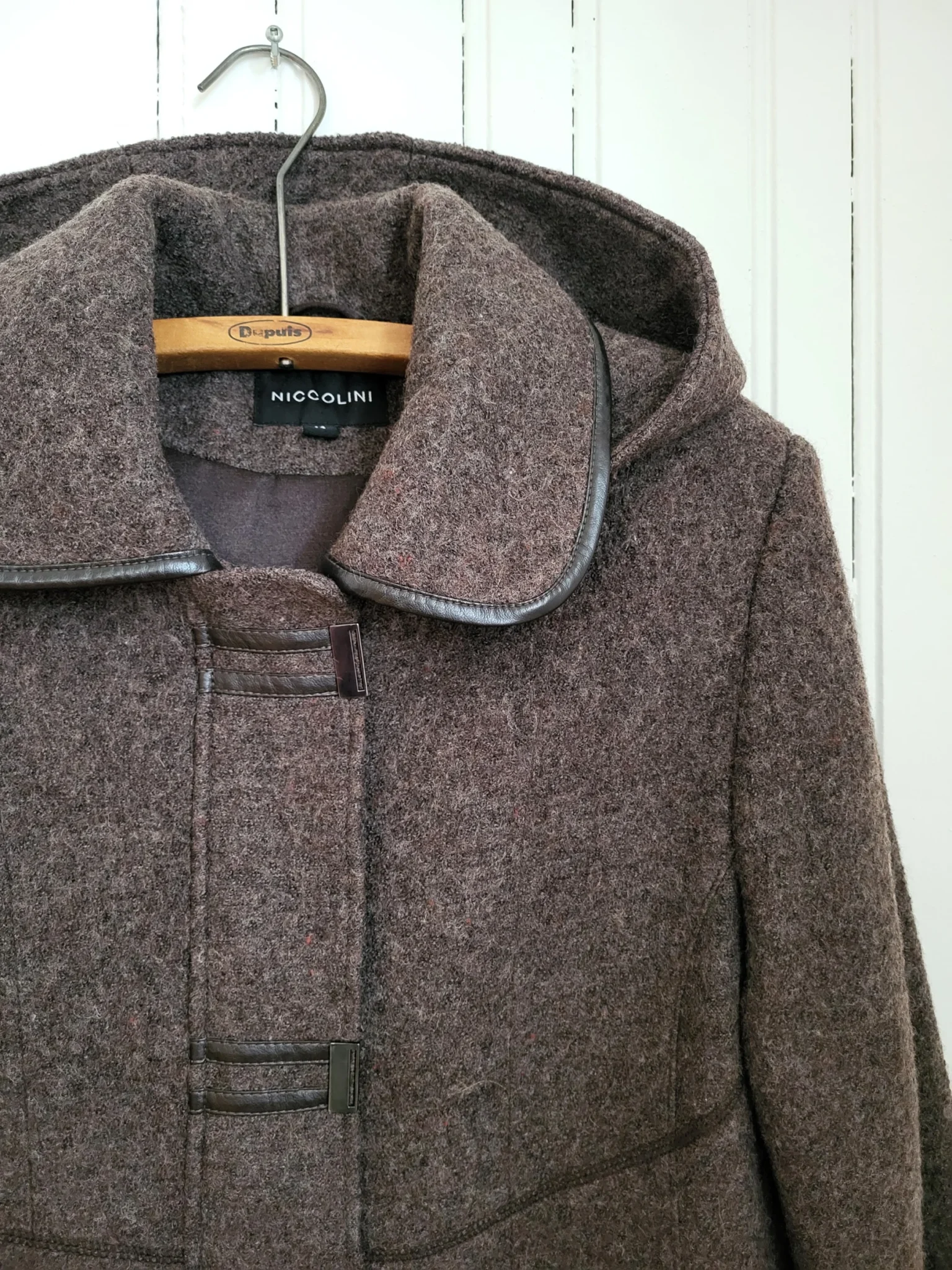 Image for Vintage Winter Coat, 50% wool, charcoal grey, Niccolini