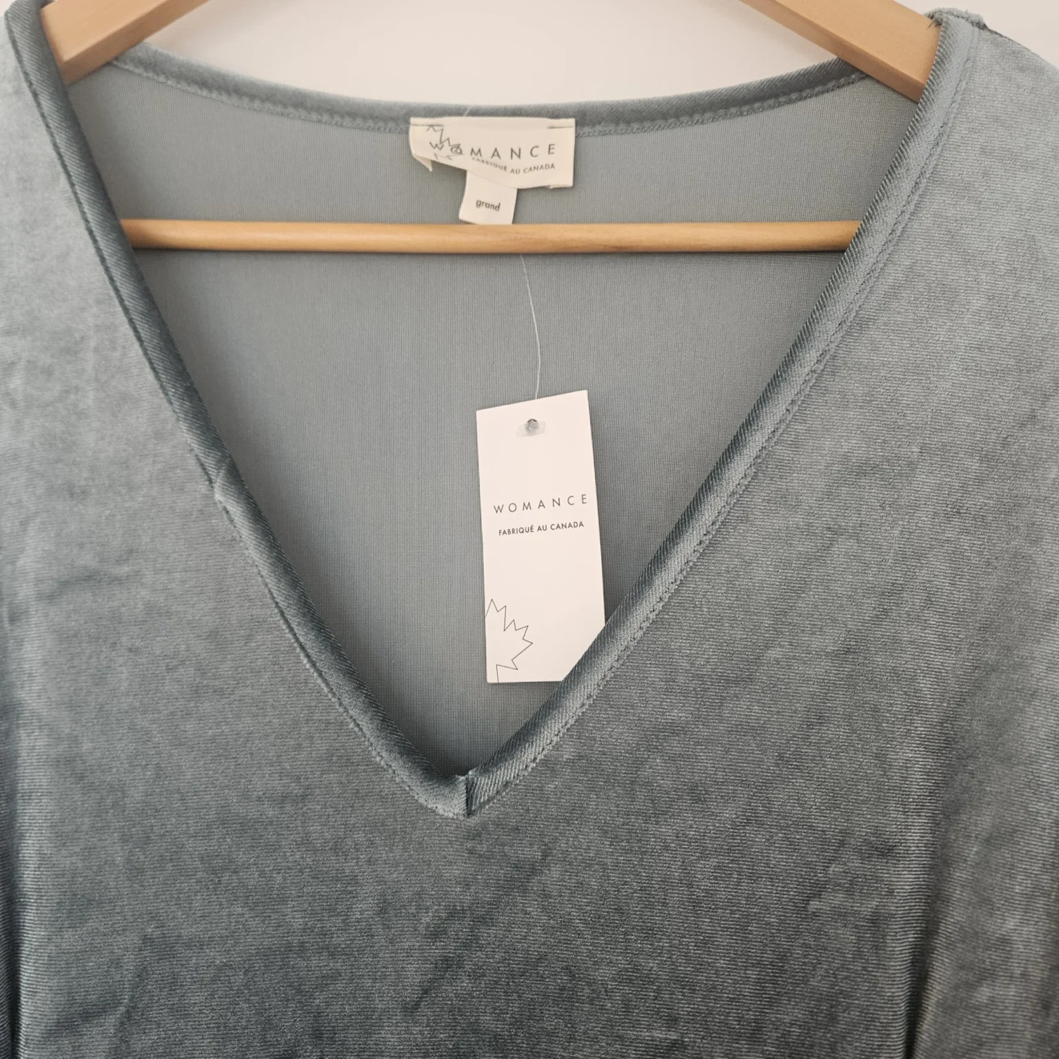 Image for Brand-new grey-green velvet dress