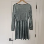 Thumbnail for Brand-new grey-green velvet dress