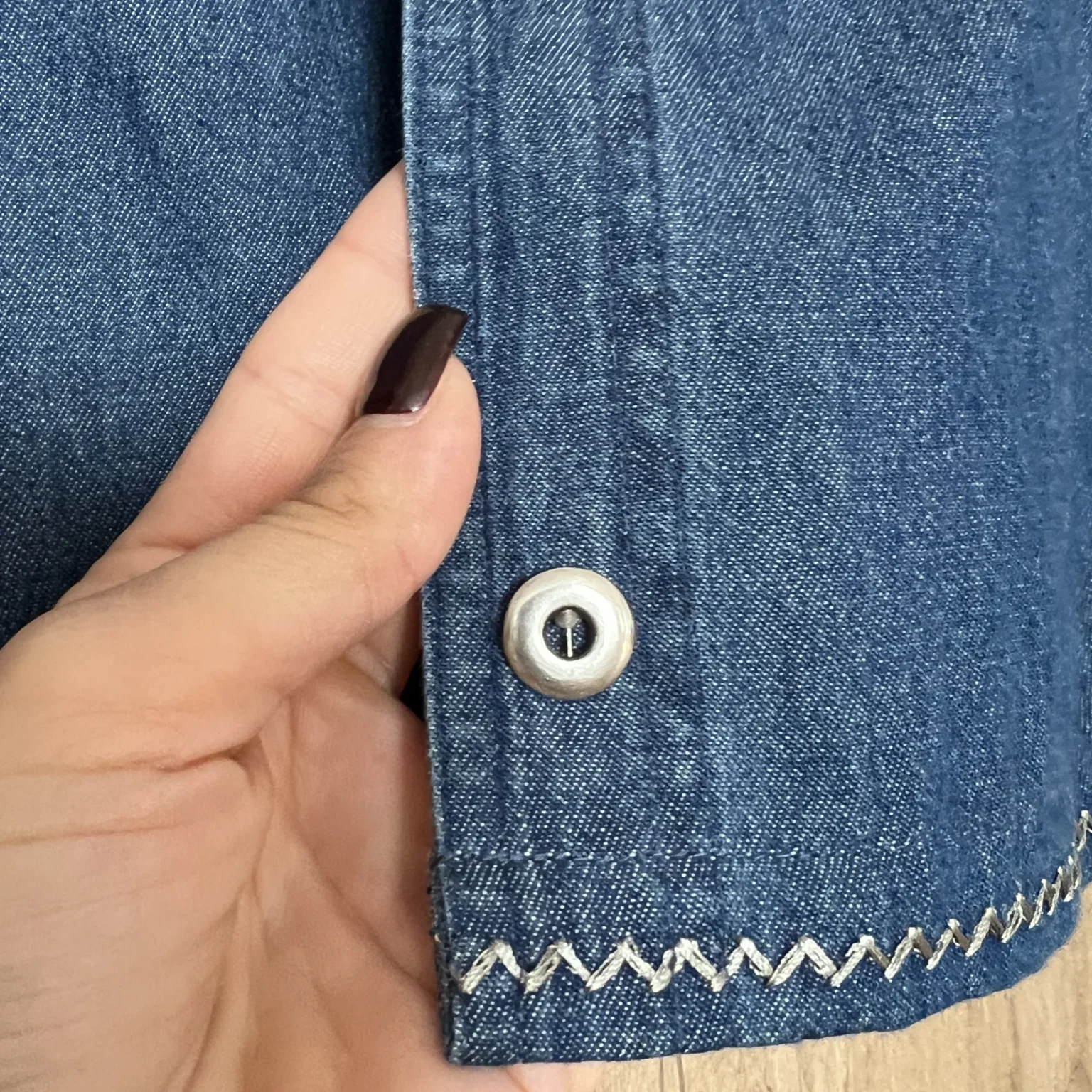 Image for Vintage sleeveless denim blouse