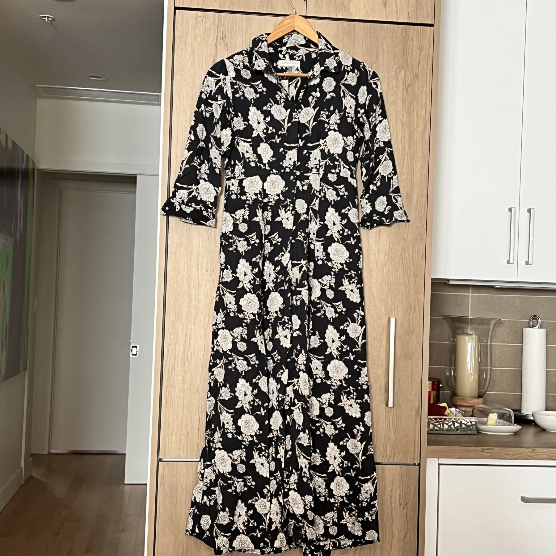 Zara long floral shirt dress Zara seconde main