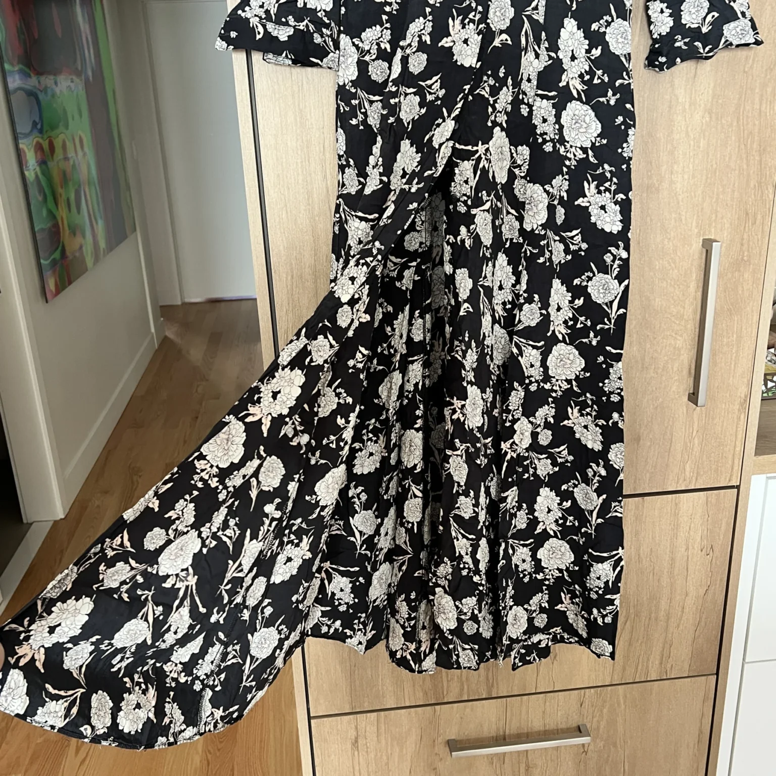 Image for Zara long floral shirt dress