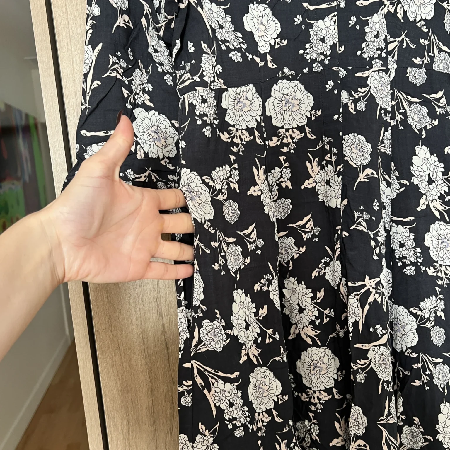 Image for Zara long floral shirt dress