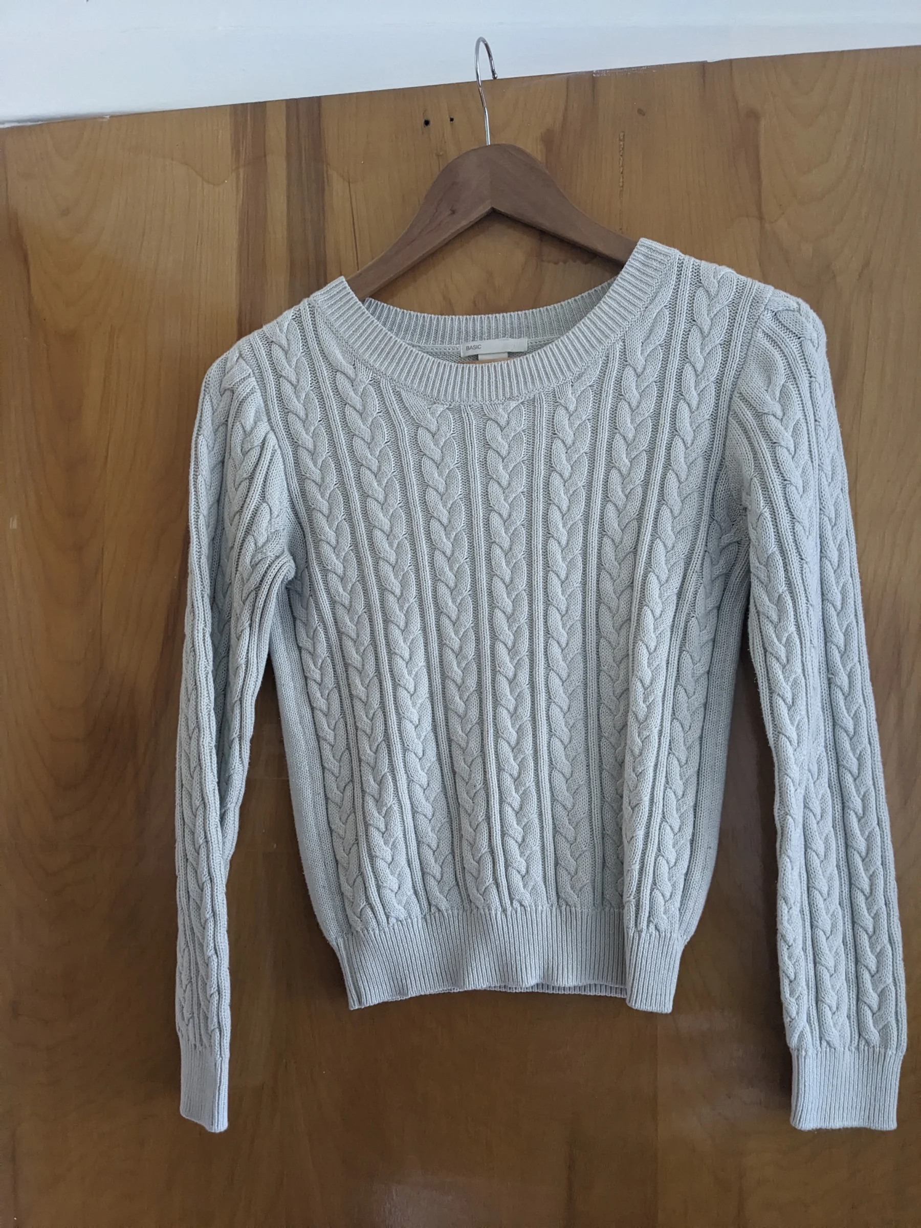 Beige cable-knit jumper HM seconde main
