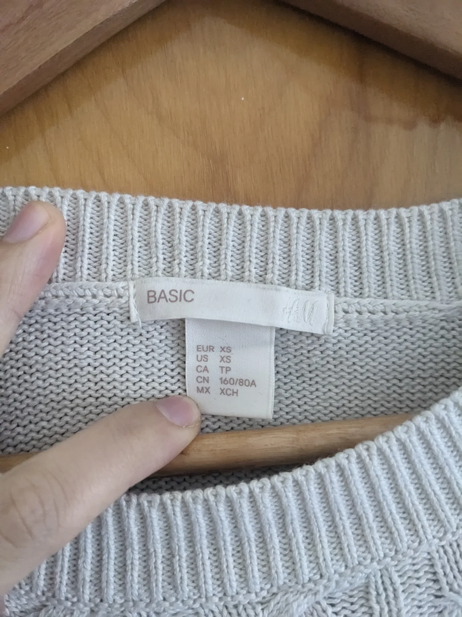 Image for Beige cable-knit jumper